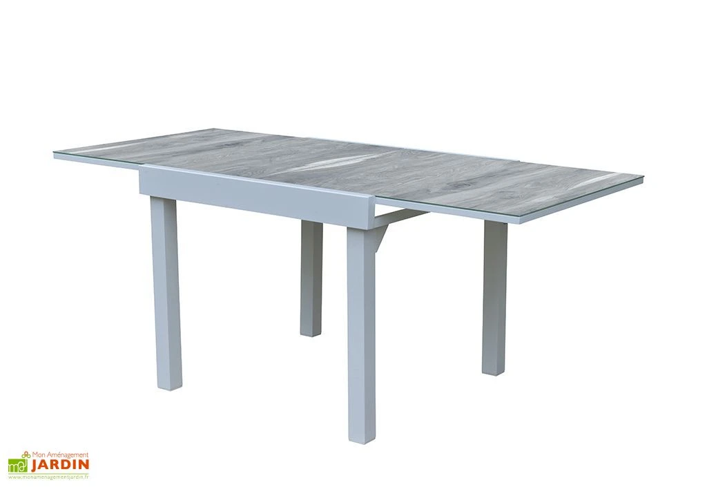 Salon De Jardin Aluminium : Table Extensible 90/180 Cm + 4 Fauteuils 6 Salon De Jardin Aluminium : Table Extensible 90/180 Cm + 4 Fauteuils – Image 4