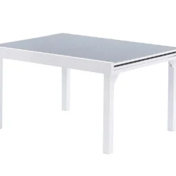 Salon De Jardin Modulo : Table Extensible + 10 Fauteuils -Jardelix Soldes Magasin salon jardin modulo wilsa table extensible 10 fauteuils aluminium verre