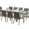 Salon De Jardin Modulo : Table Extensible + 10 Fauteuils -Jardelix Soldes Magasin salon jardin modulo wilsa table extensible 10 fauteuils aluminium verre 3