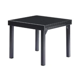 Salon De Jardin Modulo : Table Extensible + 4 Fauteuils + 4 Chaises -Jardelix Soldes Magasin salon jardin modulo wilsa table extensible 4fauteuils 4chaises aluminium verre 5