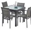 Salon De Jardin Modulo : Table Extensible + 4 Fauteuils 2 Salon De Jardin Modulo : Table Extensible + 4 Fauteuils -Jardelix Soldes Magasin salon jardin modulo wilsa table extensible 4fauteuils aluminium verre 11