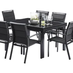 Salon De Jardin Modulo : Table Extensible + 6 Fauteuils