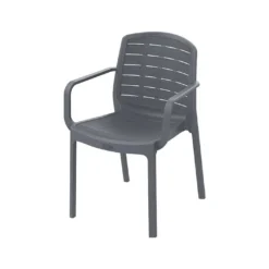 Salon De Jardin En Résine – 6 Personnes -Jardelix Soldes Magasin salon jardin re sine gris 01