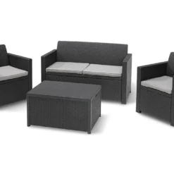 Keter Salon De Jardin En Résine Tressée 4 Places - Merano