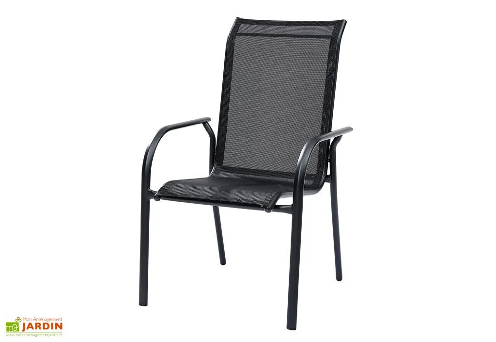 Salon De Jardin BlackSun En Alu Et Verre Trempé : Table + 8 Fauteuils 7 Salon De Jardin BlackSun En Alu Et Verre Trempé : Table + 8 Fauteuils – Image 5