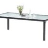 Table De Jardin En Aluminium Avec Plateau En Verre Trempé BlackSun