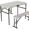 Table De Camping + 2 Bancs En PEHD Lifetime (107x 61x71cm) -Jardelix Soldes Magasin salon jardin table bancs pehd 80352 2