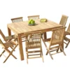 Salon De Jardin En Bois De Teck – 1 Table Carrée 140 Cm Et 8 Chaises 2 Salon De Jardin En Bois De Teck – 1 Table Carrée 140 Cm Et 8 Chaises -Jardelix Soldes Magasin salon jardin teck brut carre 1