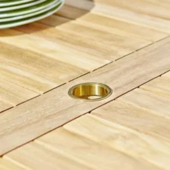 Salon De Jardin En Bois De Teck – 1 Table Carrée 140 Cm Et 8 Chaises -Jardelix Soldes Magasin salon jardin teck brut carre 2