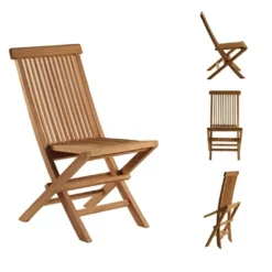 Salon De Jardin En Bois De Teck – 1 Table Carrée 140 Cm Et 8 Chaises -Jardelix Soldes Magasin salon jardin teck brut carre 3