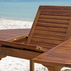 Salon De Jardin En Bois De Teck – 1 Table 170 Cm Et 4 Chaises -Jardelix Soldes Magasin salon jardin teck huile c4 6