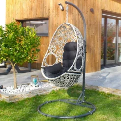 Balancelle De Jardin En Acier Et Résine Tressée Samoa