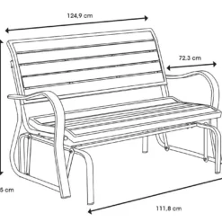 Lifetime Banc De Jardin à Bascule En Acier époxy 124 X 72 X 85 Cm 7 Lifetime Banc De Jardin à Bascule En Acier époxy 124 X 72 X 85 Cm -Jardelix Soldes Magasin schema banc jardin bascule acier lifetime