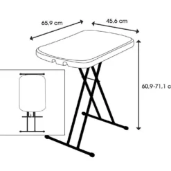 Lifetime Table Pliante Ajustable En Hauteur En Acier Et PEHD 65 X 45 Cm 7 Lifetime Table Pliante Ajustable En Hauteur En Acier Et PEHD 65 X 45 Cm -Jardelix Soldes Magasin schema table pliante ajustable hauteur lifetime