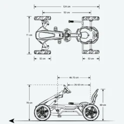 Kart à Pédales Berg Pour Enfants Rally NRG Orange -Jardelix Soldes Magasin schema technique kart berg