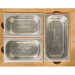 Container En Inox Et Teck Pour Cuisine D'Extérieur Indu+