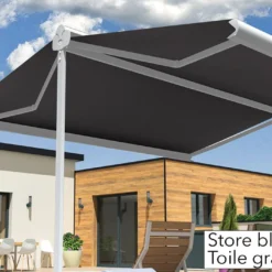 Store Banne Double Pente Avec Coffre – Enargite 4 X 6 M Manuel 10 Store Banne Double Pente Avec Coffre – Enargite 4 X 6 M Manuel -Jardelix Soldes Magasin store double pente alu blanc toile graphite