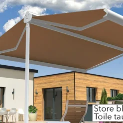 Store Banne Double Pente Avec Coffre – Enargite 4 X 6 M Manuel 11 Store Banne Double Pente Avec Coffre – Enargite 4 X 6 M Manuel -Jardelix Soldes Magasin store double pente alu blanc toile taupe