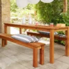 Table De Jardin En Bois Autoclave 200 Cm + 2 Bancs – Daugavpils -Jardelix Soldes Magasin table bancs jardin bois autoclave brun ekju 253654