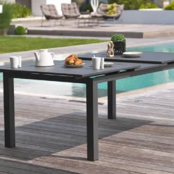 Table En Aluminium Avec Rallonge Automatique Anthracite 180/240 Miami 8 Table En Aluminium Avec Rallonge Automatique Anthracite 180/240 Miami -Jardelix Soldes Magasin table en aluminium avec rallonge automatique anthracite 180240 miami2
