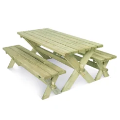 Table De Pique-nique En Bois Autoclave 177 Cm – Riga 8 Table De Pique-nique En Bois Autoclave 177 Cm – Riga -Jardelix Soldes Magasin table forestiere pique nique bois autoclave ekju 253500