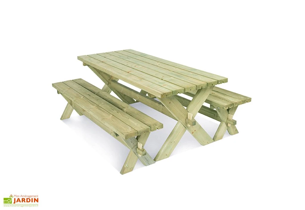 Table De Pique-nique En Bois Autoclave 177 Cm – Riga 5 Table De Pique-nique En Bois Autoclave 177 Cm – Riga – Image 3