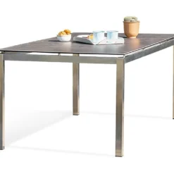 Table De Jardin En Inox Avec Plateau Céramique 200 X 100 Cm – Torino