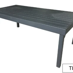 Table De Jardin Aluminium Modulo Gris Anthracite (Pls Dimensions) -Jardelix Soldes Magasin table jardin aluminium gris anthracite rallonge modulo 4 12personnes 3