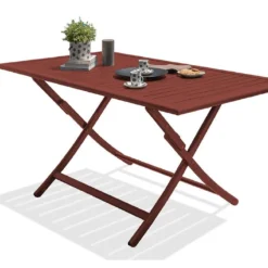 Table De Jardin Pliante Marius 140x80 -Jardelix Soldes Magasin table jardin aluminium marius carmin