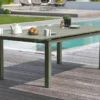 Table De Jardin Extensible En Aluminium Miami 100 X 240/300 Cm -Jardelix Soldes Magasin table jardin aluminium miami kaki