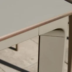 Salon De Jardin : 1 Table Aluminium 200 X 90 Cm Taupe + 8 Fauteuils – Fado -Jardelix Soldes Magasin table jardin aluminium plateau hpl taupe