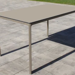 Salon De Jardin : 1 Table Aluminium 160 X 90 Cm + 4 Chaises + 2 Fauteuils – Hall 13 Salon De Jardin : 1 Table Aluminium 160 X 90 Cm + 4 Chaises + 2 Fauteuils – Hall -Jardelix Soldes Magasin table jardin aluminium taupe 160x90cm 1