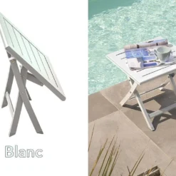 Table Basse De Jardin Pliante En Aluminium 43 Cm (pls Coloris) -Jardelix Soldes Magasin table jardin basse pliante aluminium 43cm marius 5couleurs 1