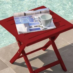 Table Basse De Jardin Pliante En Aluminium 43 Cm (pls Coloris)