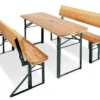 Pinolino Table De Jardin Pour Enfant Pliable + Bancs Et Dossiers (6 Places) -Jardelix Soldes Magasin table jardin bois enfant pinolino 3