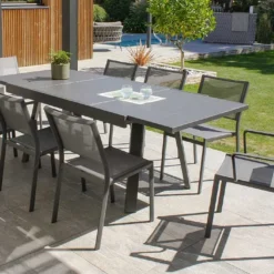 Table De Jardin Extensible En Aluminium Stockholm 150/225 Cm -Jardelix Soldes Magasin table jardin extensible alu stockholm