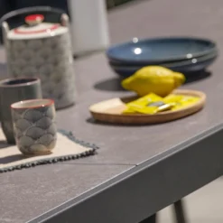 Table De Jardin Extensible Aluminium Et Céramique Stockholm 200/300 Cm -Jardelix Soldes Magasin table jardin extensible aluminium ceramique stockholm 200 300 cm 5