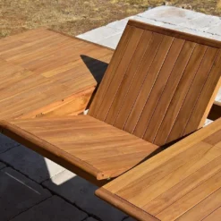 Table De Jardin Extensible En Bois De Teck Massif Tahiti 180/240 Cm -Jardelix Soldes Magasin table jardin extensible bois teck massif tahiti 180 240 cm 2