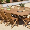 Table De Jardin Extensible En Bois De Teck Massif Tahiti 180/240 Cm -Jardelix Soldes Magasin table jardin extensible bois teck massif tahiti 180 240 cm 3