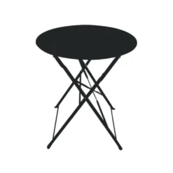 Table De Jardin Pliante Ronde En Acier Bistrot Ø 60 Cm