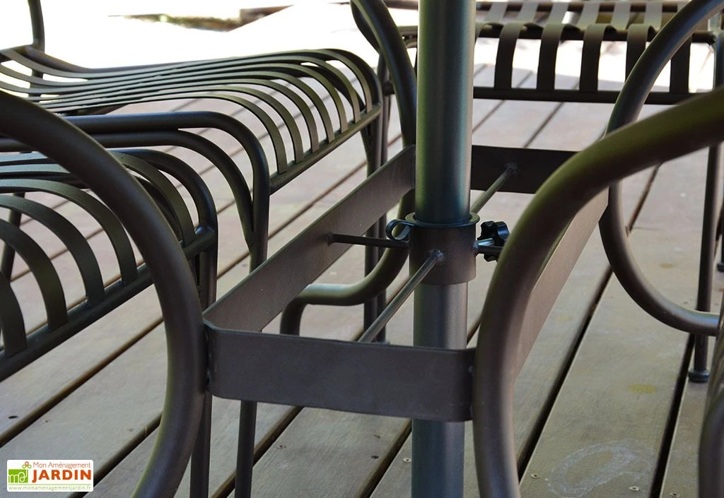 Table De Jardin Rectangulaire En Métal Et Mosaïque 160 X 90 Cm 5 Table De Jardin Rectangulaire En Métal Et Mosaïque 160 X 90 Cm – Image 3