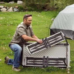 Table De Camping + 2 Bancs En PEHD Lifetime (107x 61x71cm) -Jardelix Soldes Magasin table jardin resine pliante 80352