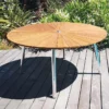Table De Jardin Ronde En Bois De Teck Et Métal Ubud - Ø 150 Cm