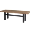 Table De Jardin Bois De Teck Et Aluminium Sophie Yasmani Teak 240 Cm Noir -Jardelix Soldes Magasin table jardin teck aluminium noir
