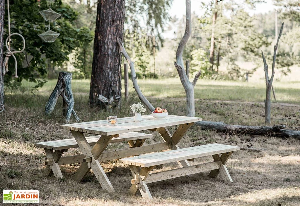Table De Pique-nique En Bois Autoclave 177 Cm – Riga 4 Table De Pique-nique En Bois Autoclave 177 Cm – Riga – Image 2