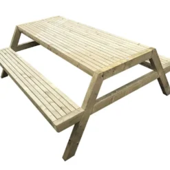 Solid Table De Pique-nique En Bois De Pin Traité 200 X 175 Cm