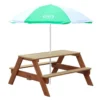Axi Table De Pique-Nique Pour Enfant En Bois De Hemlock Nick + Parasol -Jardelix Soldes Magasin table pique nique enfant bois hemlock nick parasol