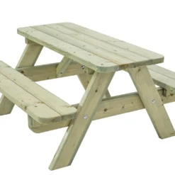 Table De Pique-nique Pour Enfant En Bois Massif – 90 X 90 X 45 Cm 9 Table De Pique-nique Pour Enfant En Bois Massif – 90 X 90 X 45 Cm -Jardelix Soldes Magasin table pique nique enfant 2