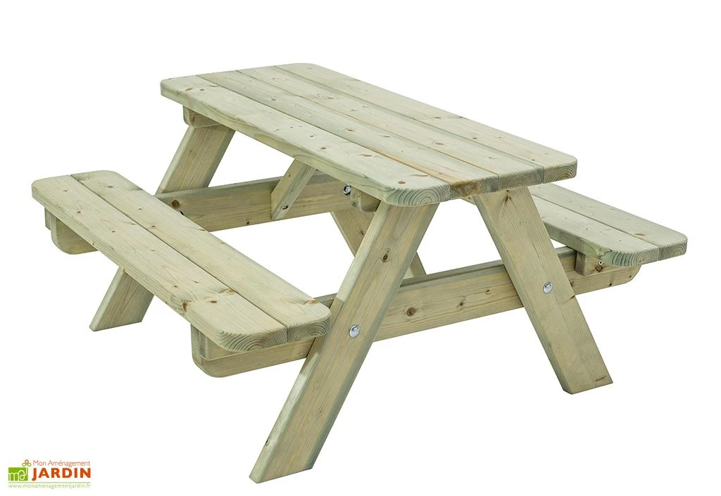 Table De Pique-nique Pour Enfant En Bois Massif – 90 X 90 X 45 Cm 5 Table De Pique-nique Pour Enfant En Bois Massif – 90 X 90 X 45 Cm – Image 3