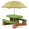 Step2 Table De Pique-Nique Avec Parasol Naturally 1 Step2 Table De Pique-Nique Avec Parasol Naturally -Jardelix Soldes Magasin table pique nique naturally umbrella